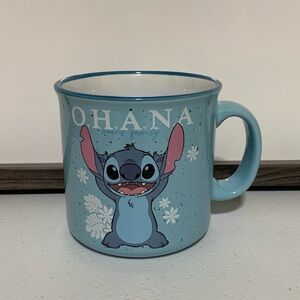 Silver Buffalo Disney Lilo & Stitch ‘Ohana’ Ceramic Camper Mug-20 Oz.